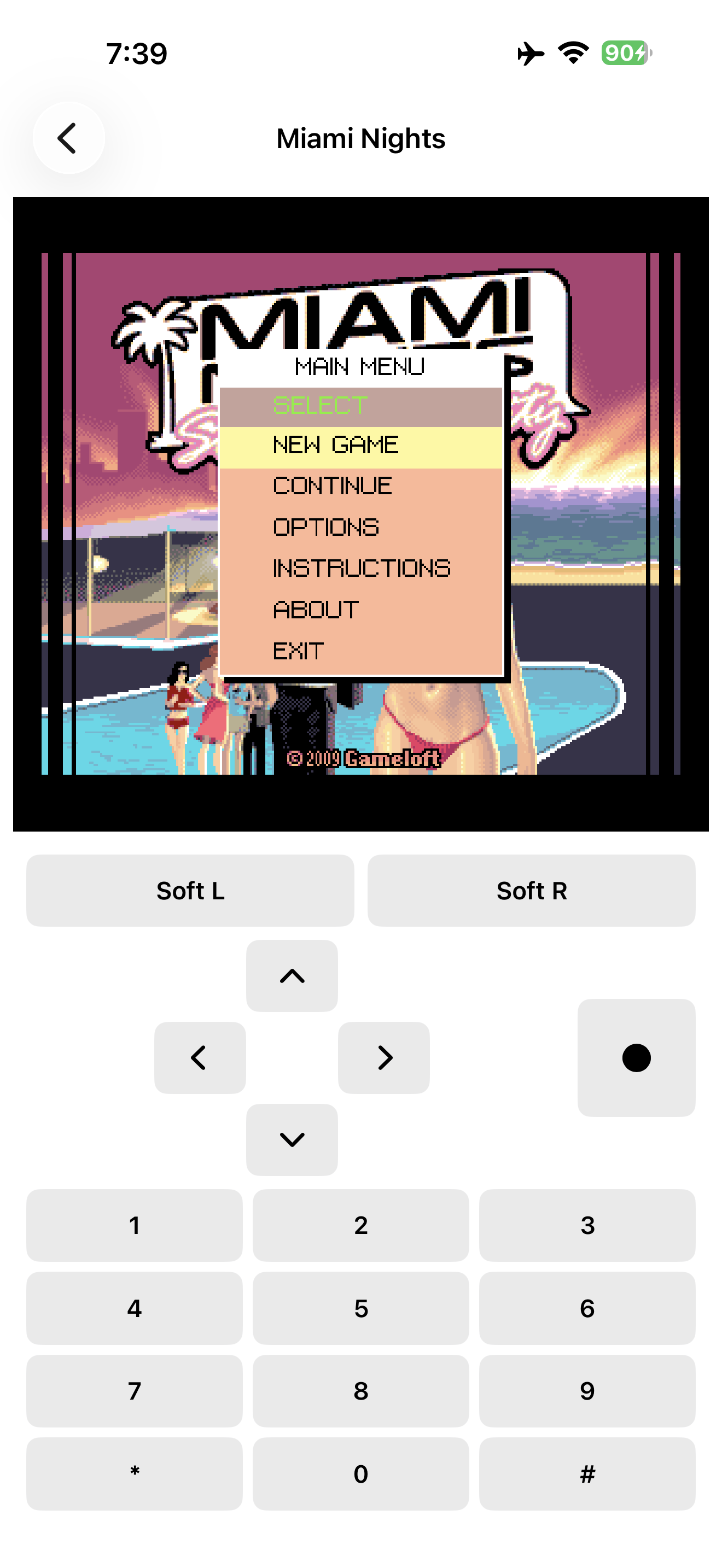 Miami Nights menu